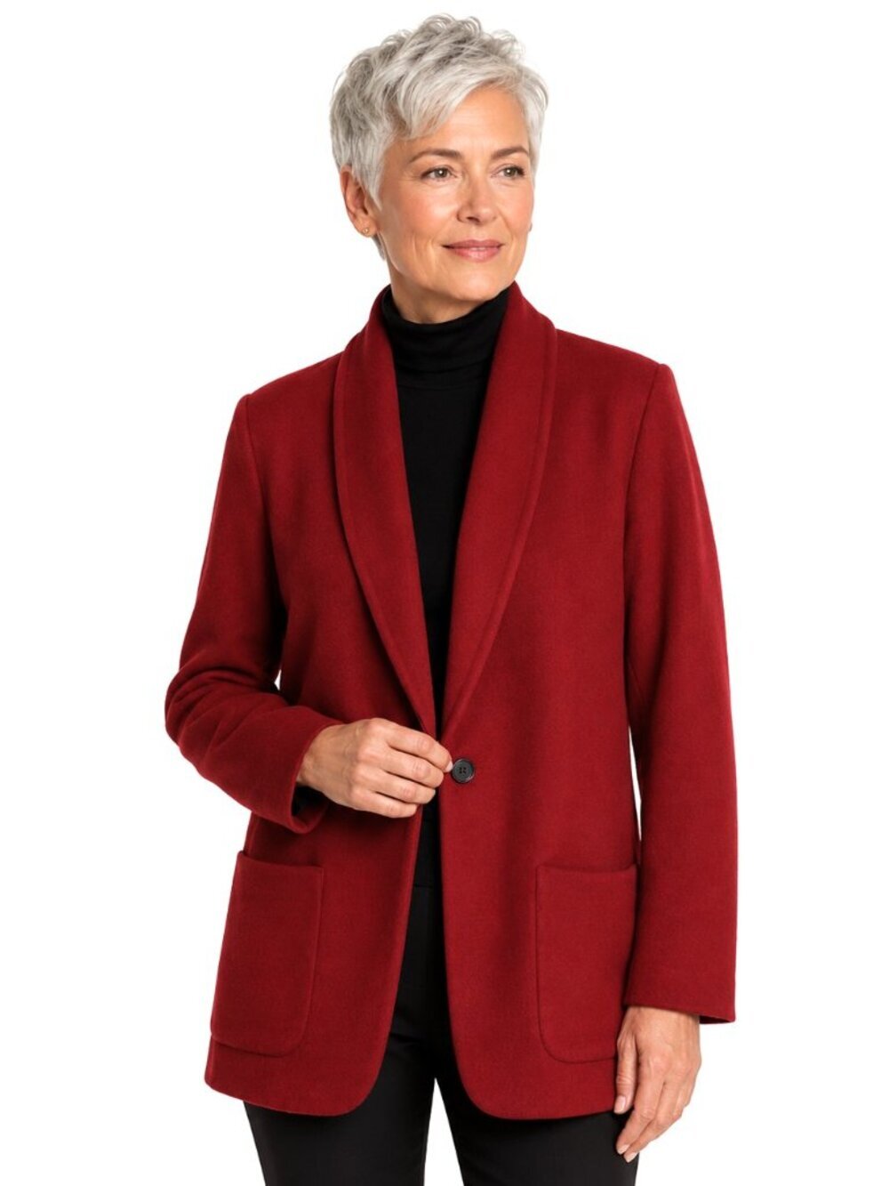 Vintage Country Shop Brick Red Cashmere Wool Blazer
